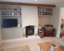 Bespoke shelving and TV stand Shelves and TV cupboard